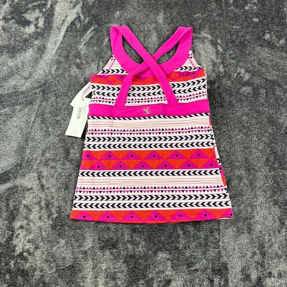 Carve Designs Savarna Tank Top Raspberry Tulum Pickleball Geometric M NWT - Picture 6 of 8